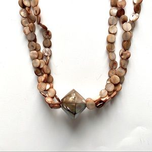 Mother of Pearl and Shell Bead Necklace